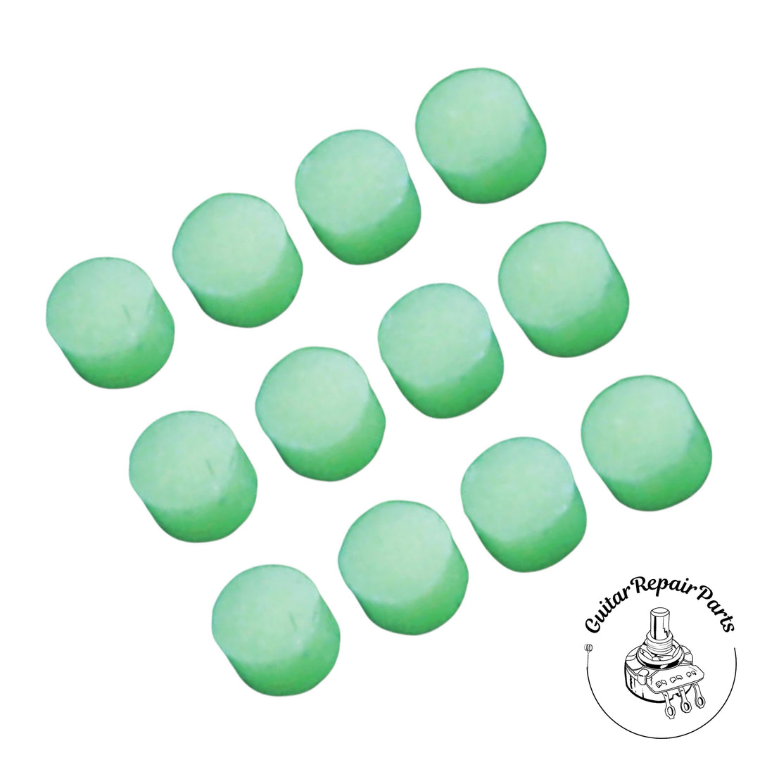 Luminescent Side Dot Guitar Inlay - 2.3mm (Diameter (12 pcs) - Glow-in-the-dark