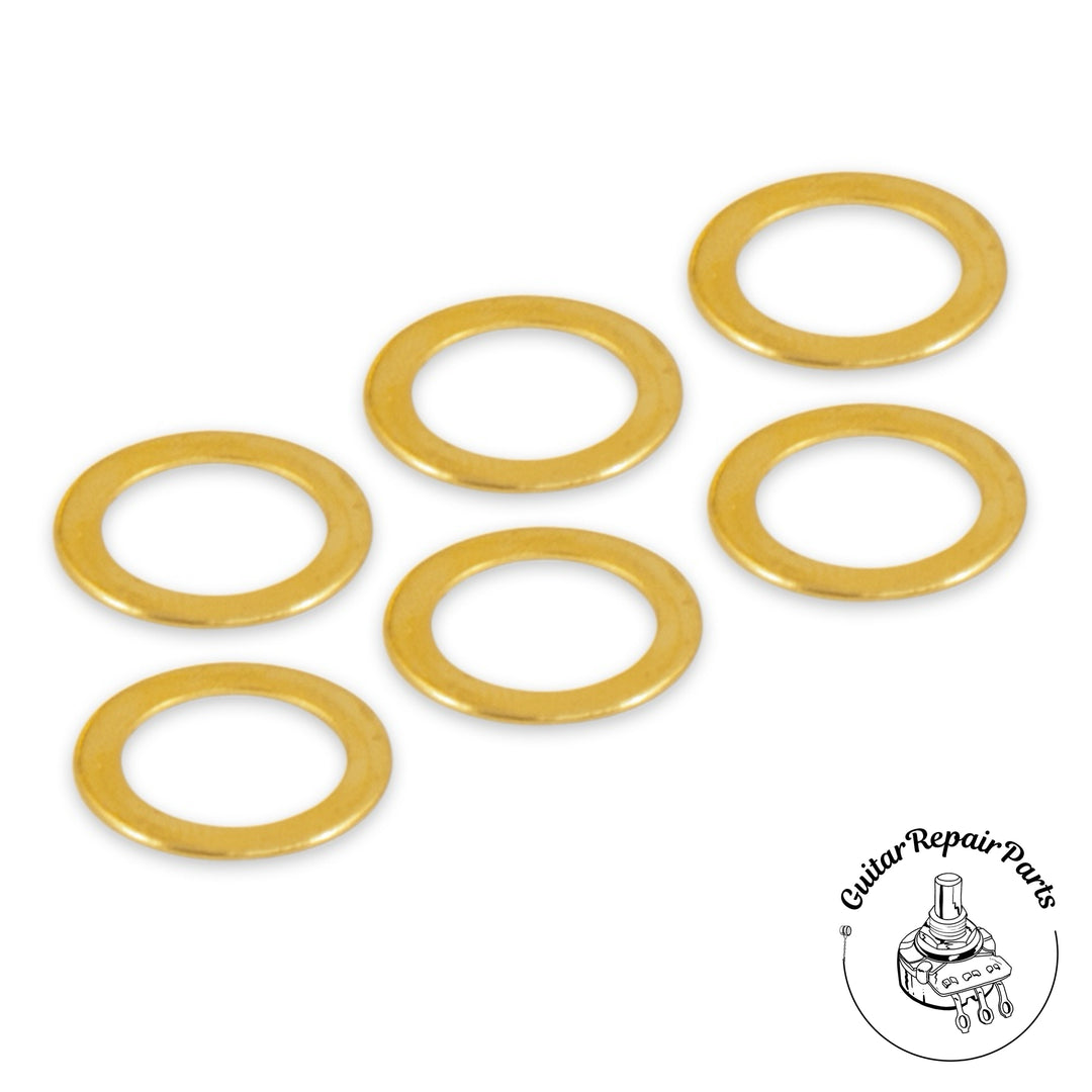 Dress Washers For Toggle Switch, Barrel / Endpin Jacks (6 pcs.) - Gold