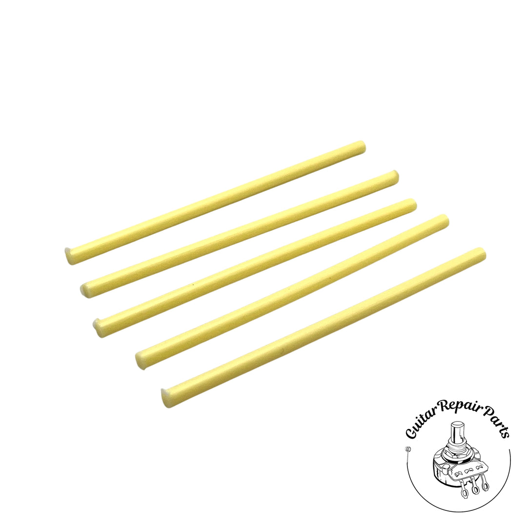 Plastic Side Dot Rods For Guitar Inlay - 2mm (5/64") Diameter (5 pcs) - Cream
