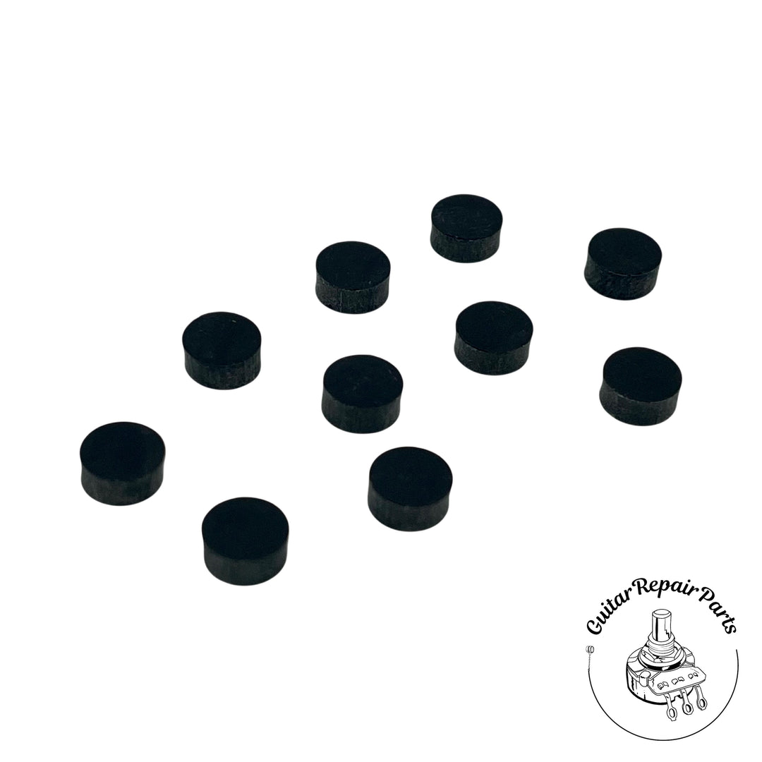 Fretboard Position Marker Inlay Dots 1/4" (6.35mm) Diameter (10 pcs) - Black