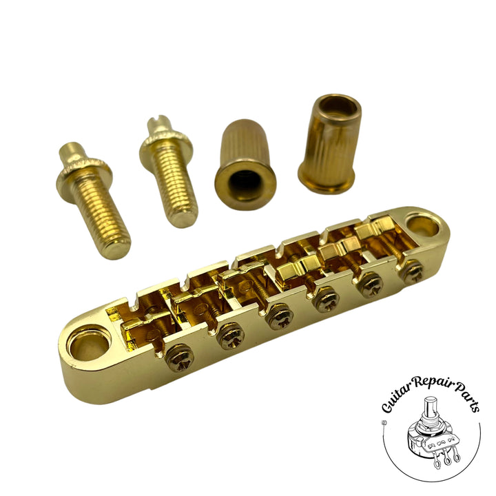 Ibanez 2BGGBP6GD Gibraltar Performer 6-String Tune-O-Matic Guitar Bridge - Gold