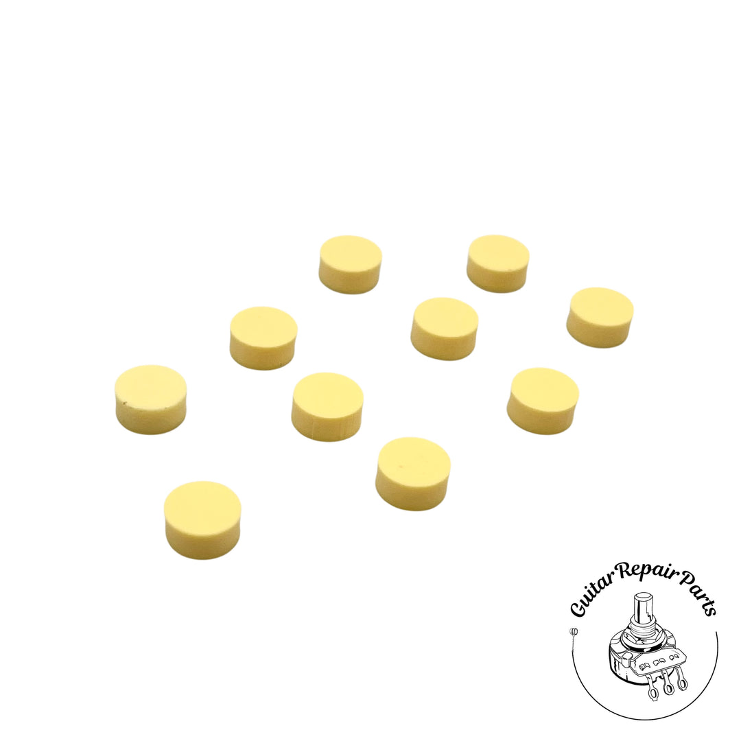 Fretboard Position Marker Inlay Dots 1/4" (6.35mm) Diameter (10 pcs) - Cream