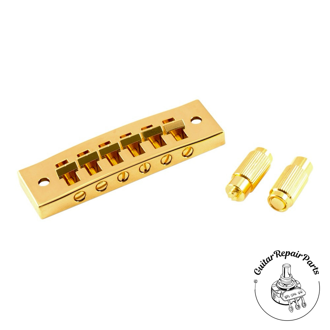Kluson KHBSG Harmonica Tuneomatic Bridge w. Studs and Inserts - Gold