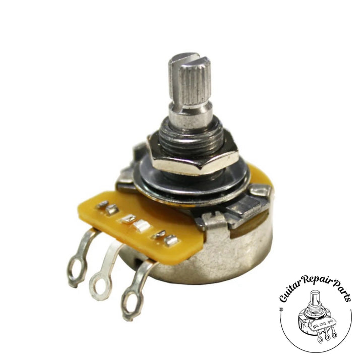 CTS 300K Potentiometer, Audio Taper, Dimpled, 3/8" Bushing, Split-Shaft