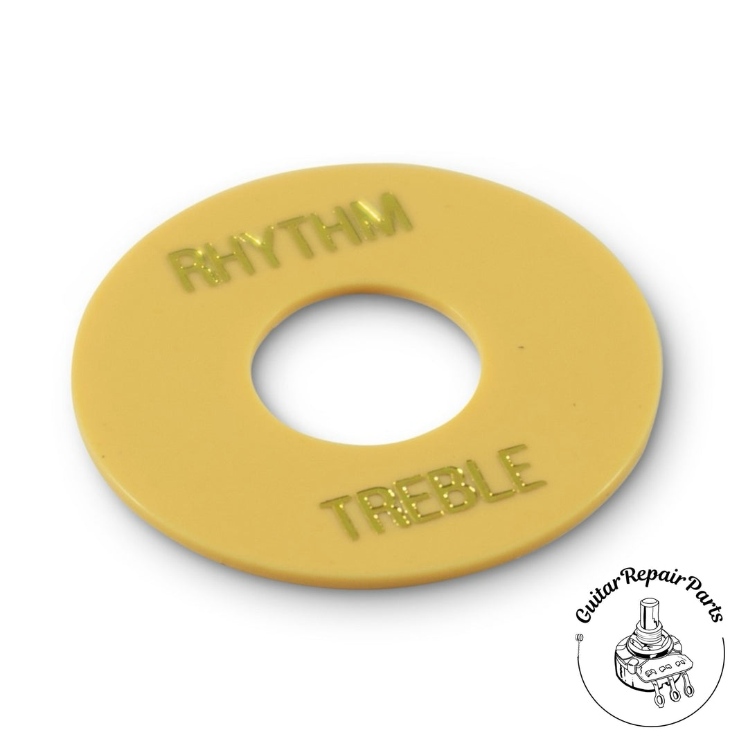 Plastic Rhythm / Treble Ring Washer For Gibson Toggle Switches - Cream / Gold