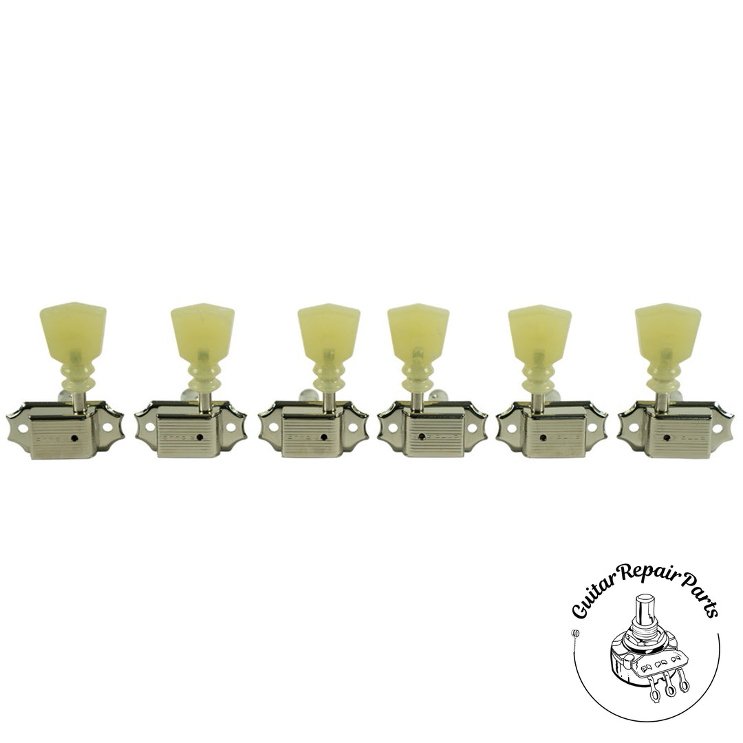 Kluson KD-3-NPKDRSL Single Line, Double Ring, Deluxe Tuning Machines - Nickel