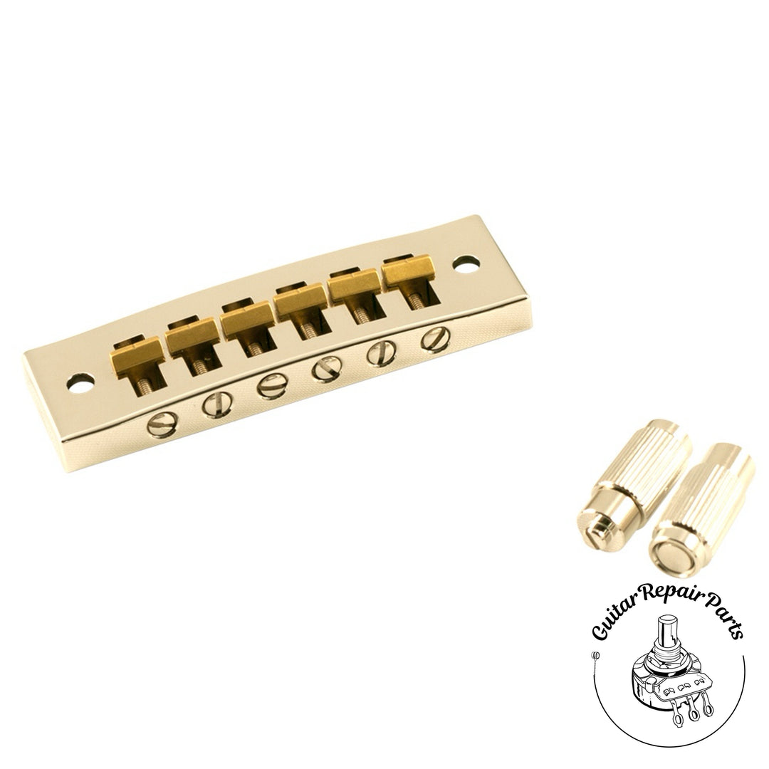 Kluson KHBSN Harmonica Tuneomatic Bridge w. Studs and Inserts - Nickel