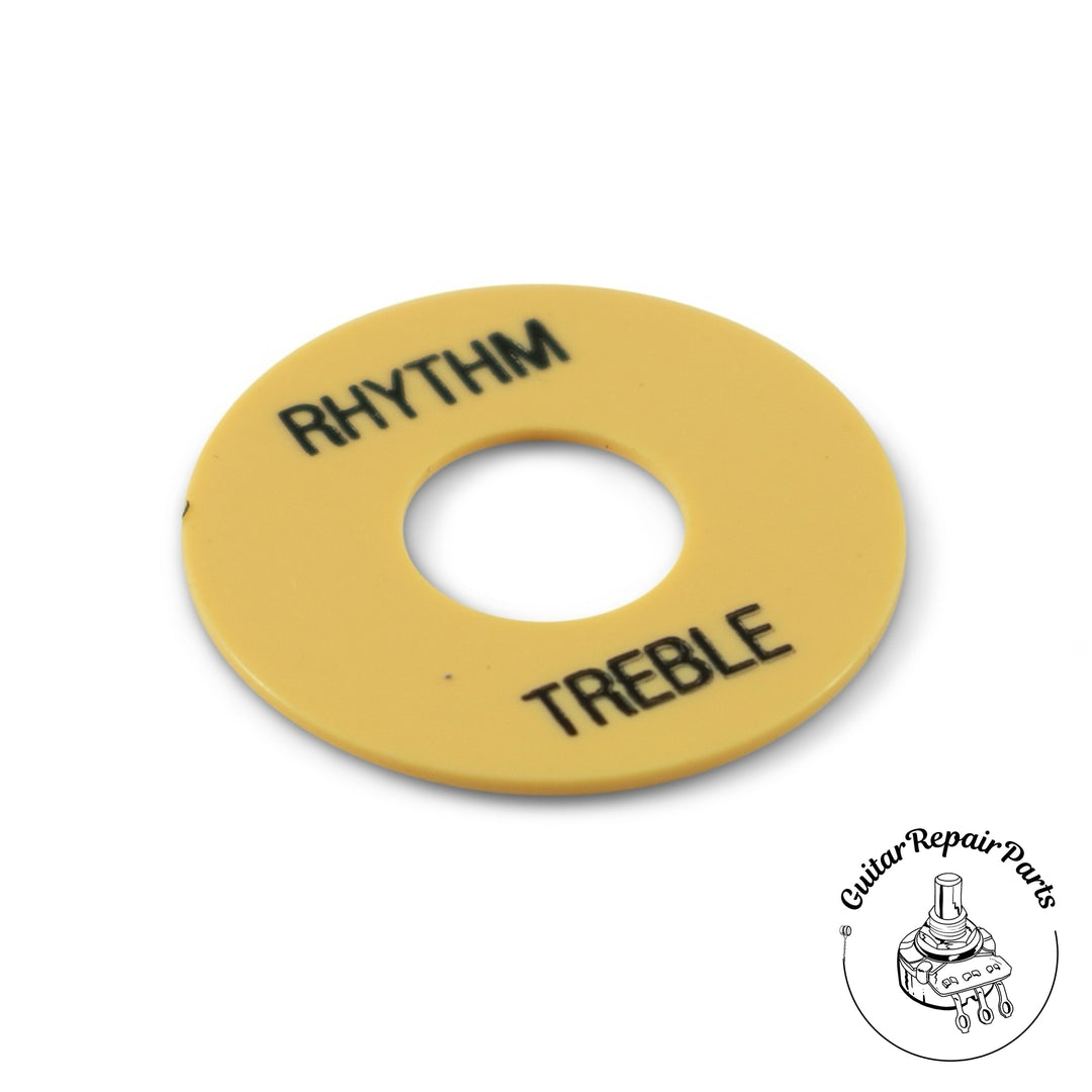 Plastic Rhythm / Treble Ring Washer For Gibson Toggle Switches - Cream / Black