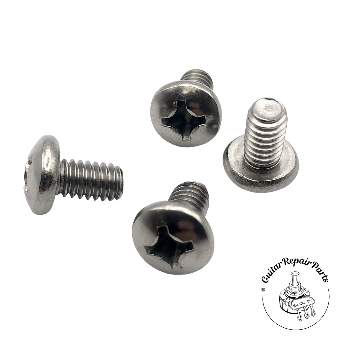 Bass Tuning Machine Key Gear Mount Screws #12-24 x 3/8" (4 pcs) - Stainless