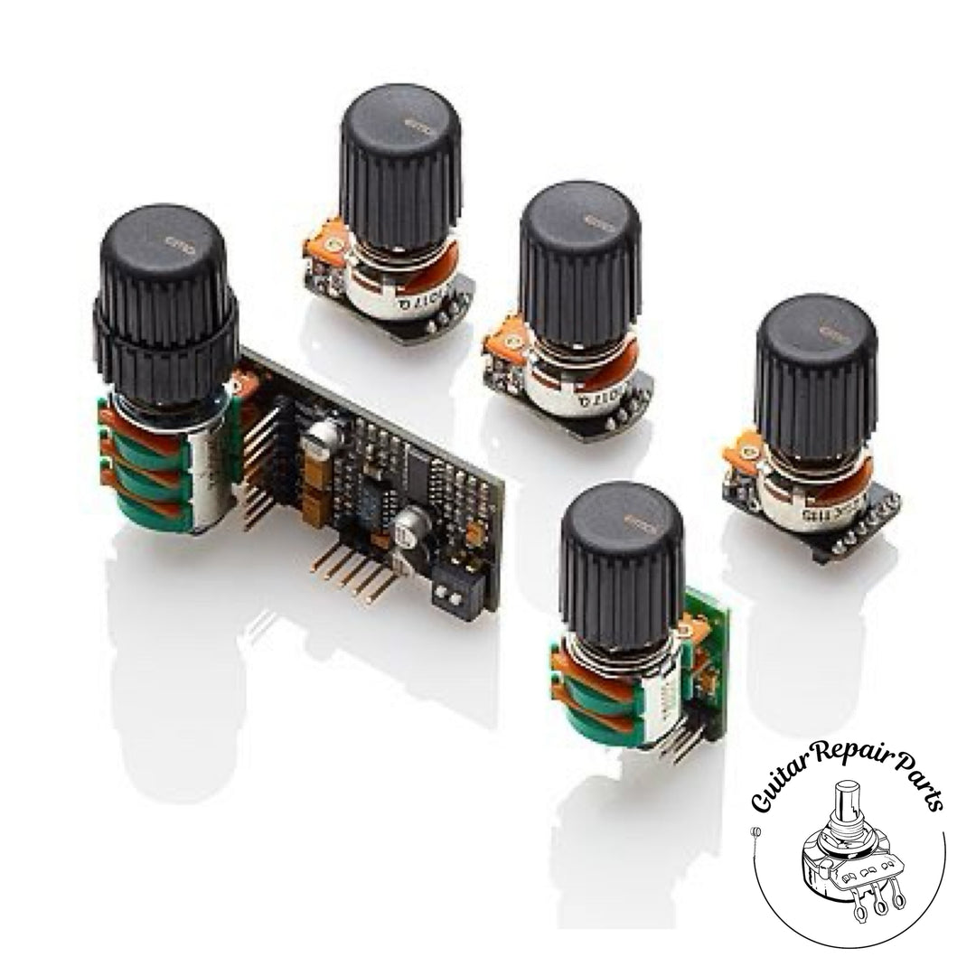 EMG BQS System 5 Knob Bass Preamp Kit: 3-Band Equalizer, Volume, Blend Controls