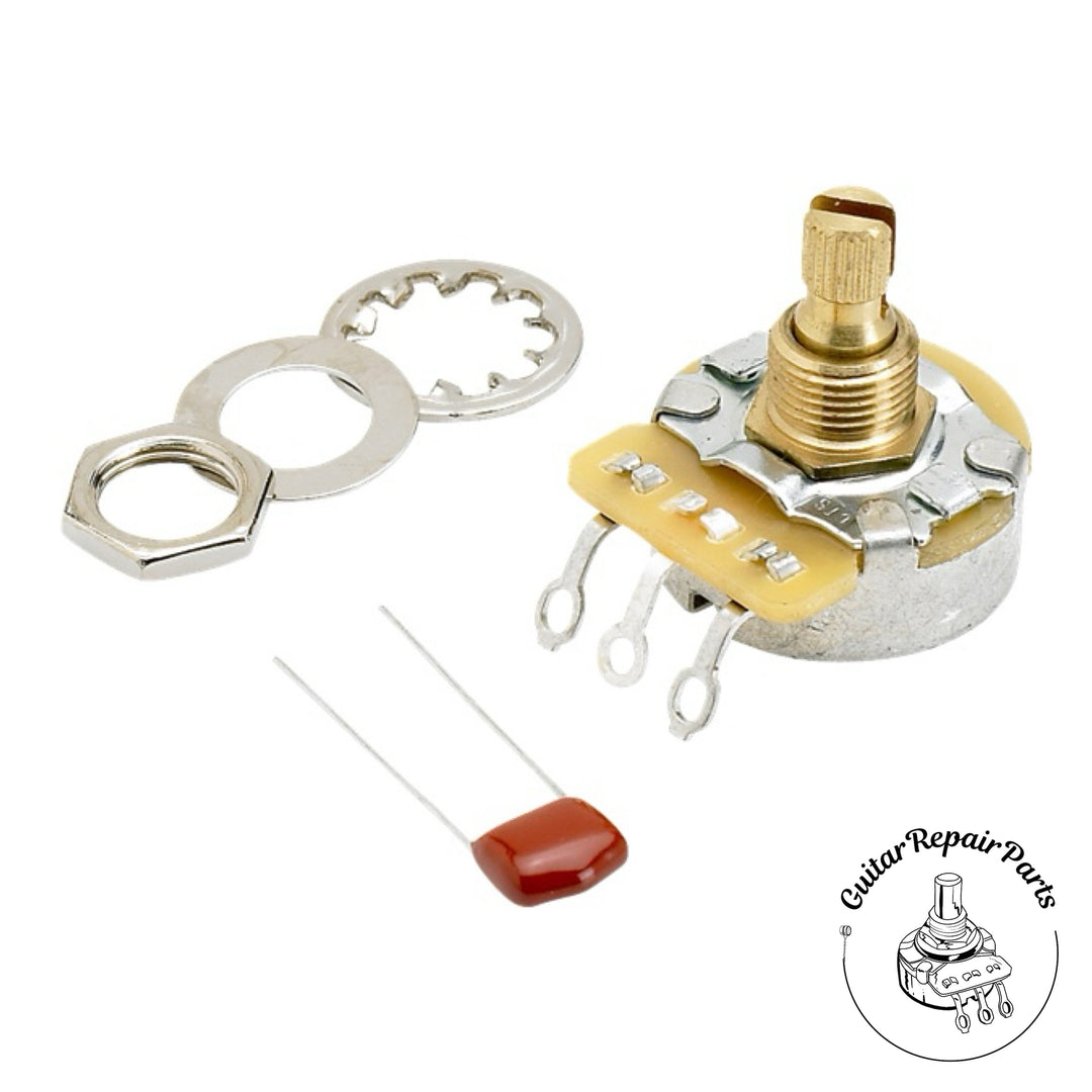 Fender 0990832000 CTS No-Load 250K Potentiometer, Short Bushing, Split-Shaft