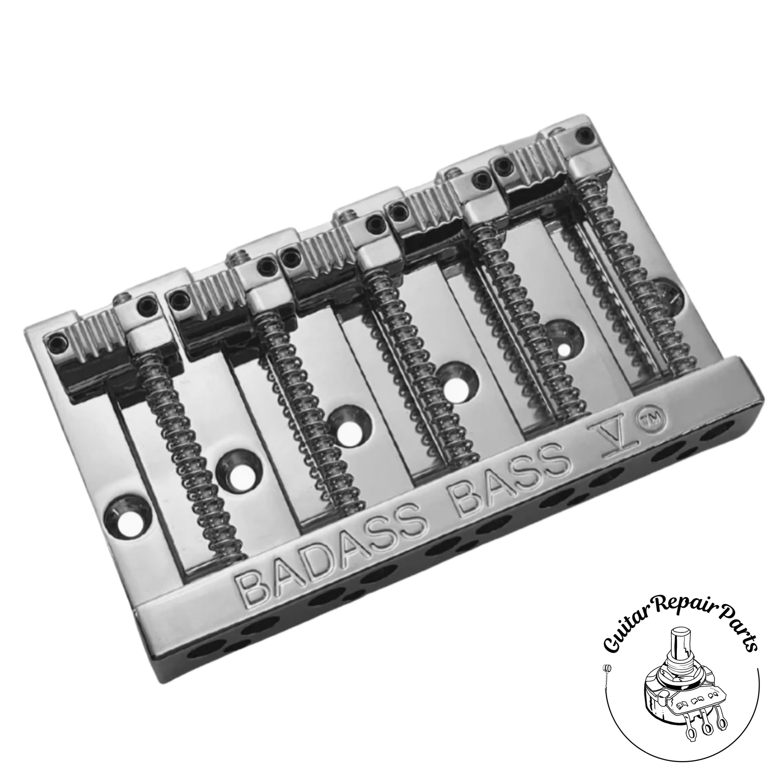 Leo Quan Badass V Hi-Mass 5 String Bass Bridge - Chrome