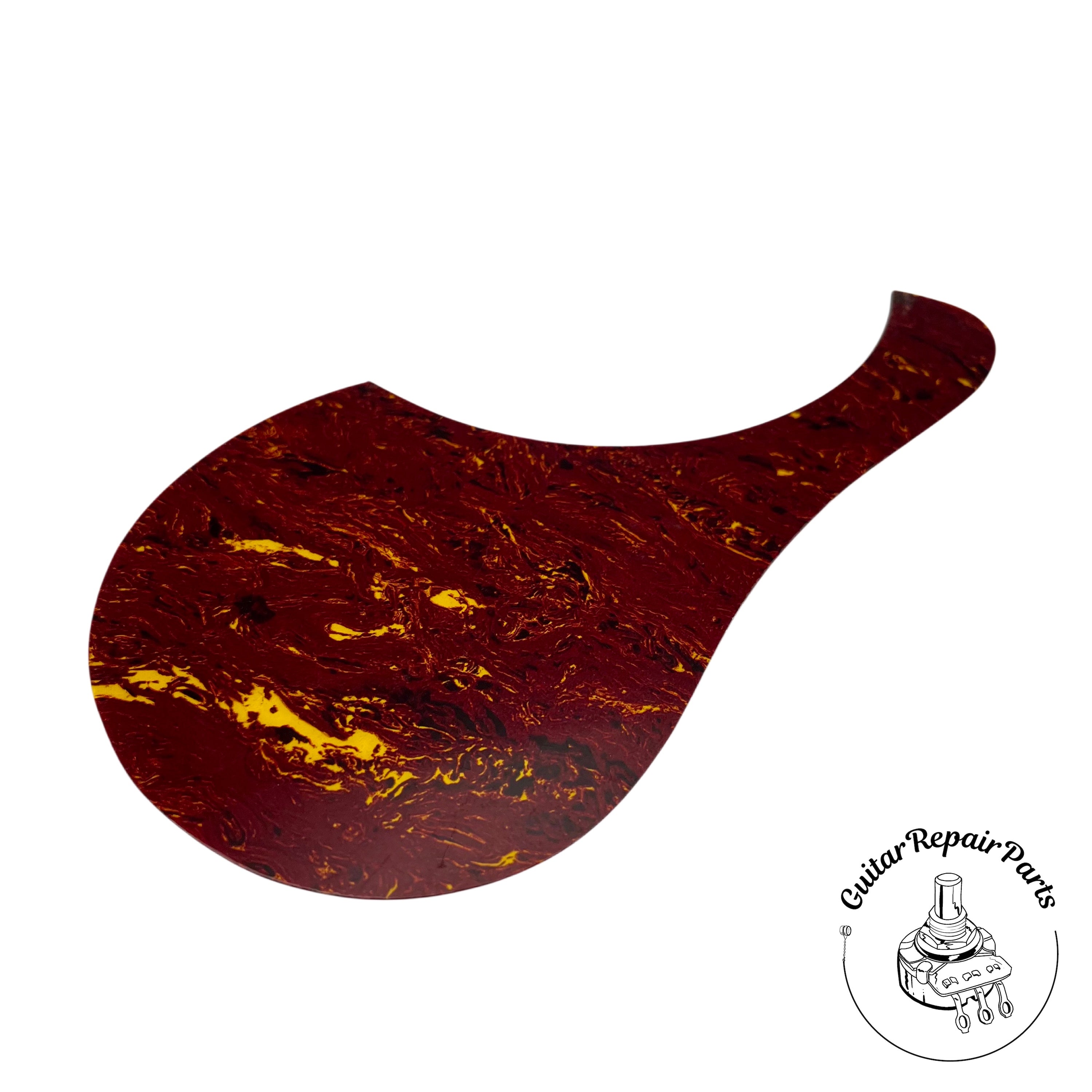 HIDEUP コイケフルキャスト #GGRクリアーレッド Alvarez Plastic Pickguard For Acoustic Guitar - Red / Yellow