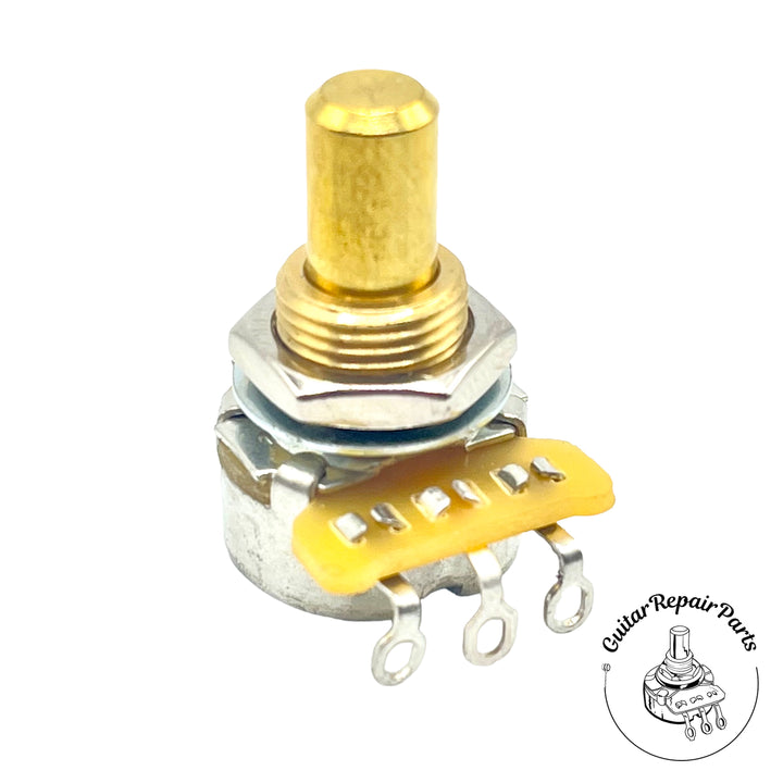 Fender 0049443049 CTS 100K B Mini Pot w. Detent, Linear Taper, Brass Solid Shaft