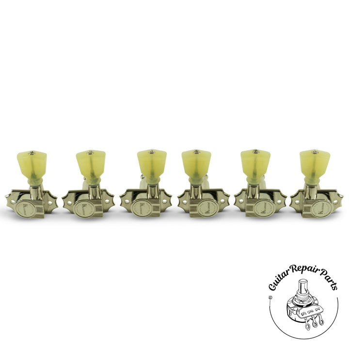 Kluson KRGNC-3-NP Revolution G-Mount 3x3 Non-Collared Tuning Machines - Nickel