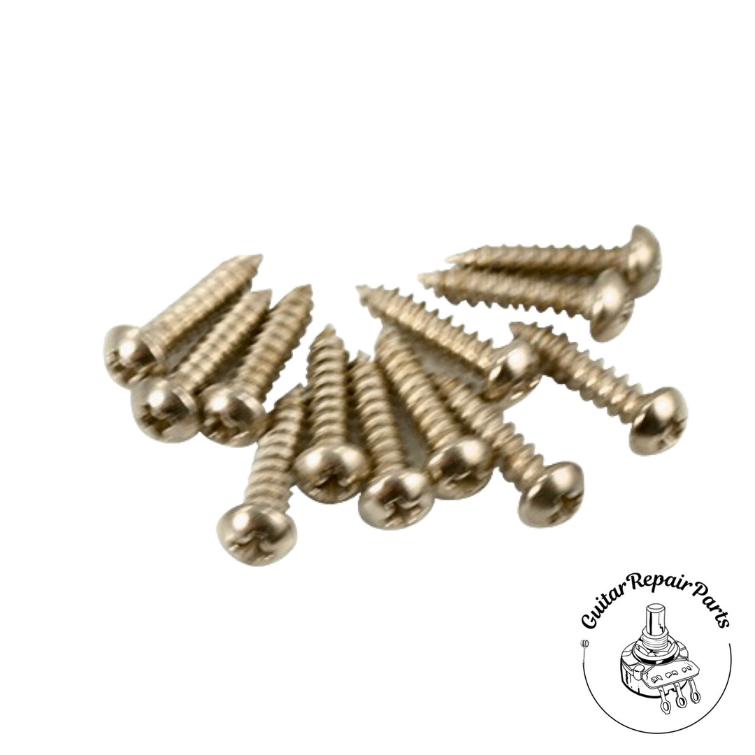 Tailpiece Or Bass Tuning Machine Screws #4 x 1/2" Round Head (12 pcs) - Nickel