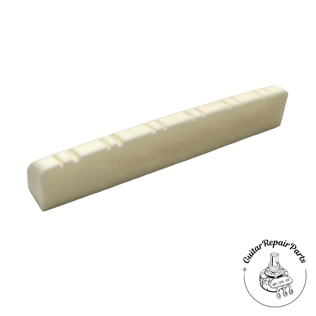 Slotted Bone Nut For 12-String Guitars - Bleached Bone
