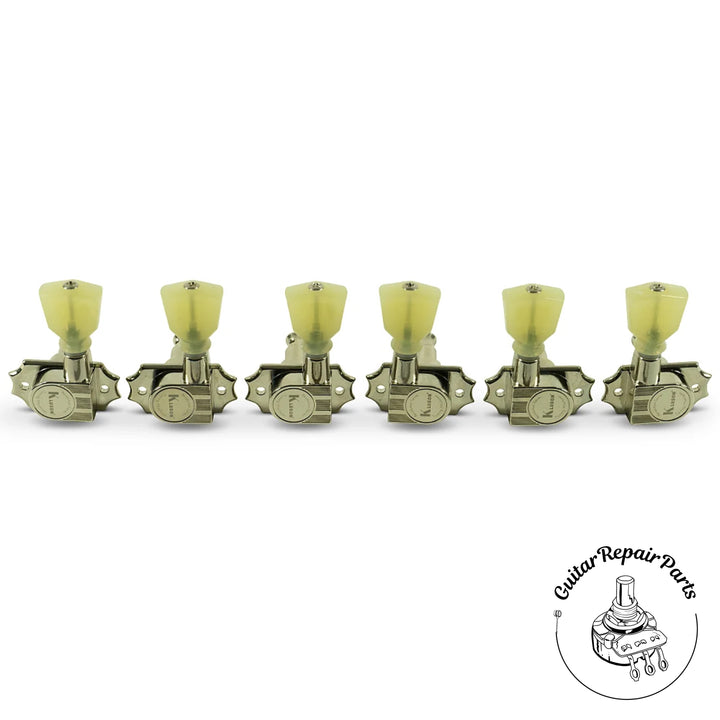 Kluson KRG-3-NP Revolution G-Mount Collared 3x3 Tuning Machine Keys  - Nickel