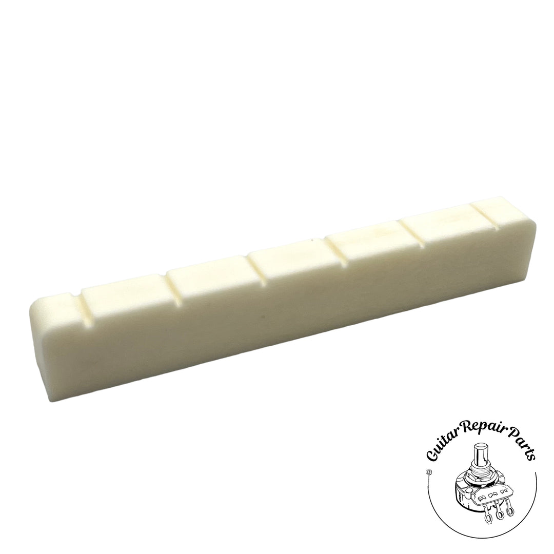 Slotted Bone Nut For Classical Guitar - Bleached Bone