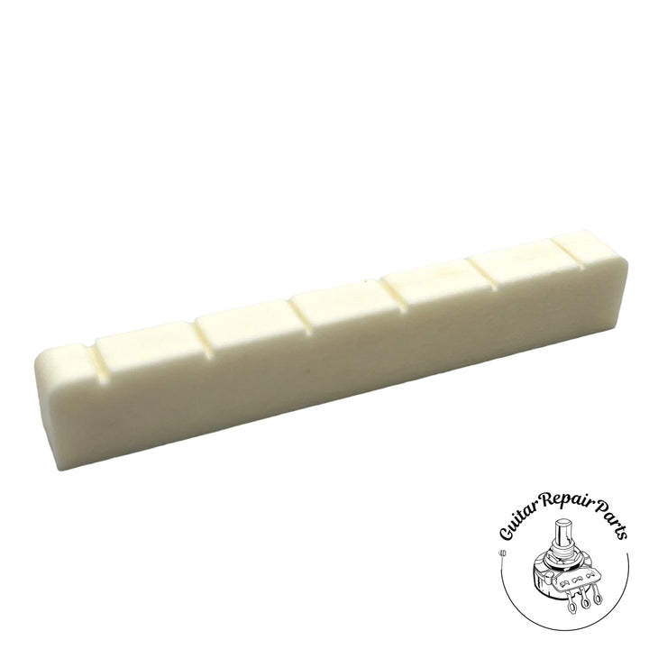 Slotted Bone Nut For Classical Guitar - Bleached Bone