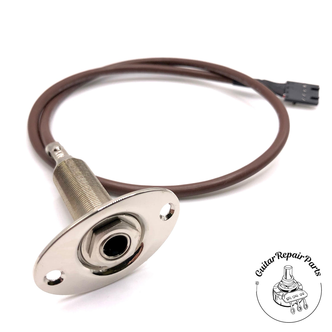 Taylor Guitars 84026 T5z Jack Assembly w. Cable & Plate - Nickel