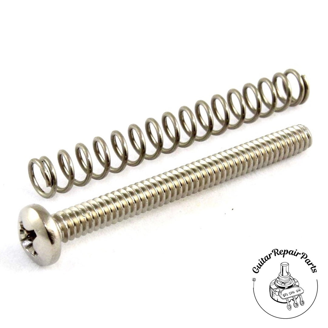 Bass Bridge Saddle Intonation Screws & Springs #6-32 x 1-1/2 (4 ea.) - Stainless