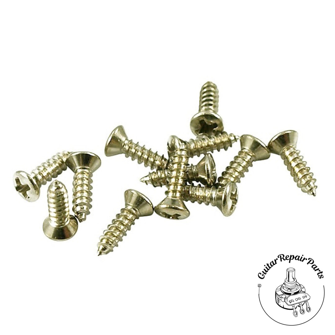 Pickguard Screws for Gibson #3 x 3/8” Phillips Oval Head (12 pcs) - Nickel