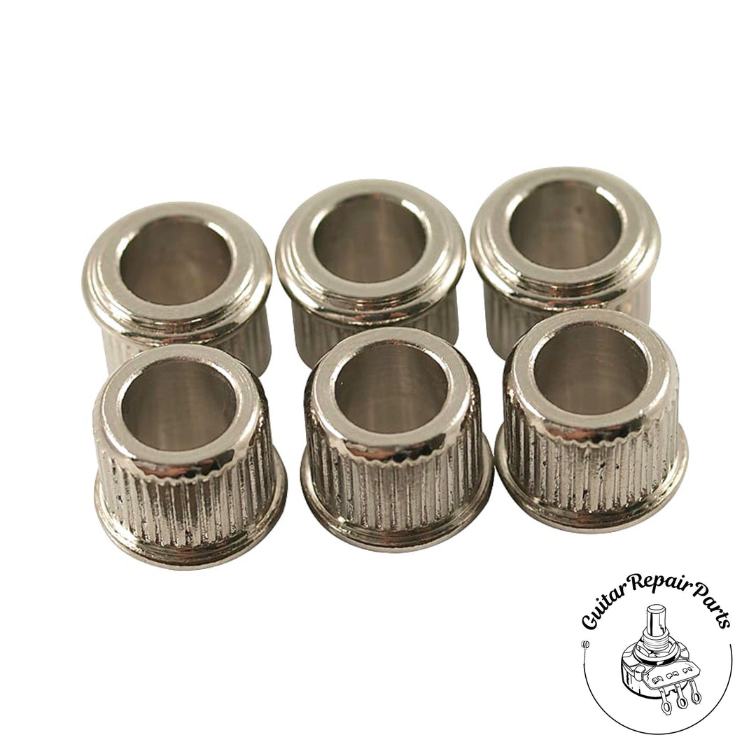 Kluson Screw-in To Press-in Tuner Adapter Bushings, 1/4" Post - Nickel