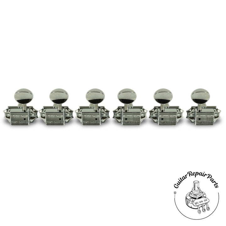Kluson KVD-3-CMDR Diecast Tuning Machines, 3x3, Screw-in Bushing - Chrome
