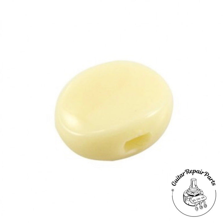 Kluson Butterbean Melt-On Oval Button For Guitar Tuning Machines - Parchment