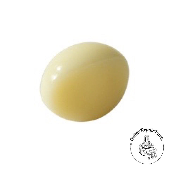 Kluson Butterbean Melt-On Oval Button For Guitar Tuning Machines - Parchment