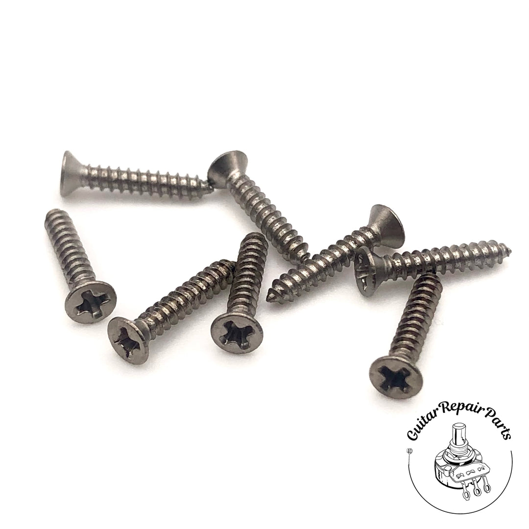 Humbucker Pickup Mounting Ring Screws #2 x 1/2" Countersunk (8 pcs) - Nickel