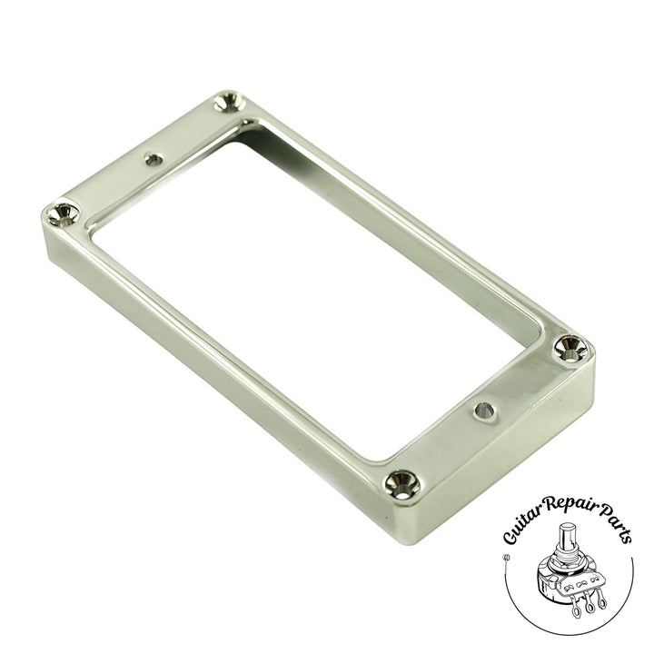 Metal Humbucker Pickup Mounting Ring, Arched Bottom, High - Chrome