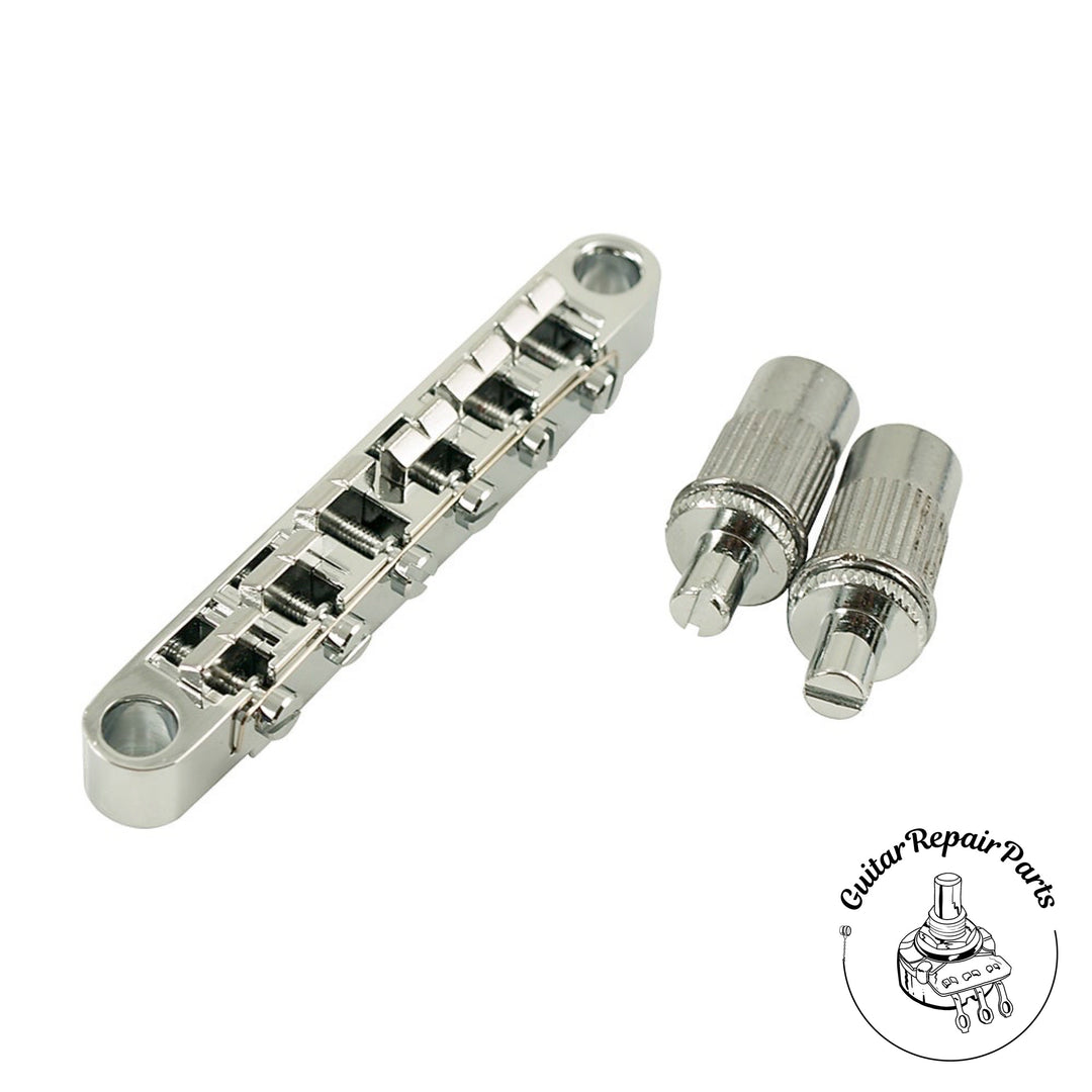 Wired ABR-1 Style Tune-O-Matic Bridge w. Large Metric Posts - Chrome