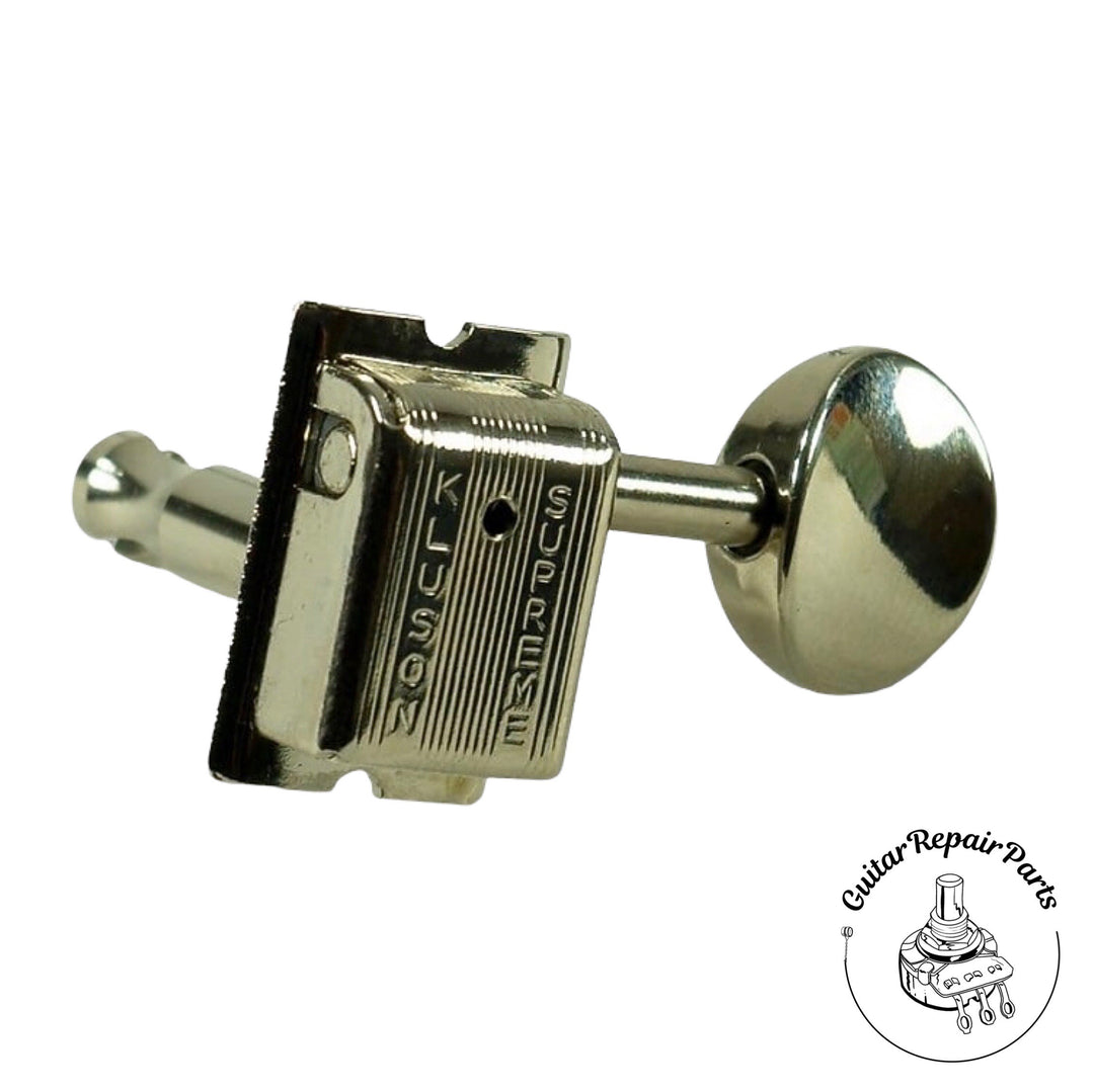 Kluson KTS-6BX-NM Supreme Tuning Machines, 6-In-Line, Staggered Post - Nickel