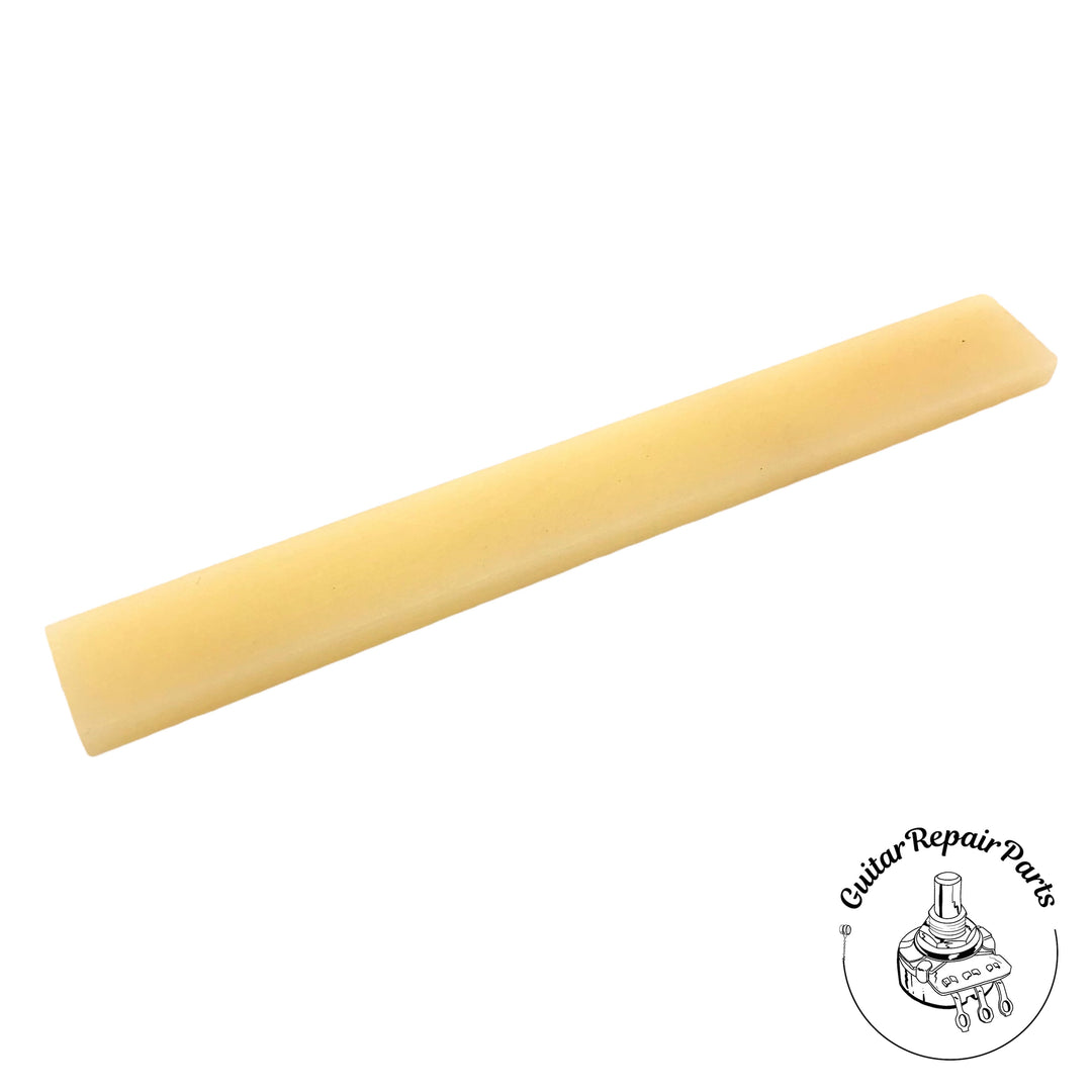 Bone Acoustic Guitar Saddle Blank, Long, 4.25" x .5" x .16" - Unbleached Bone