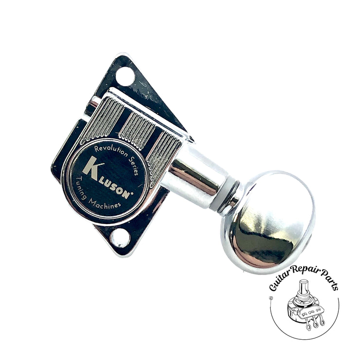 Kluson KRF-6BX-C Revolution Tuning Machines F-Mount 6-In-Line Staggered - Chrome