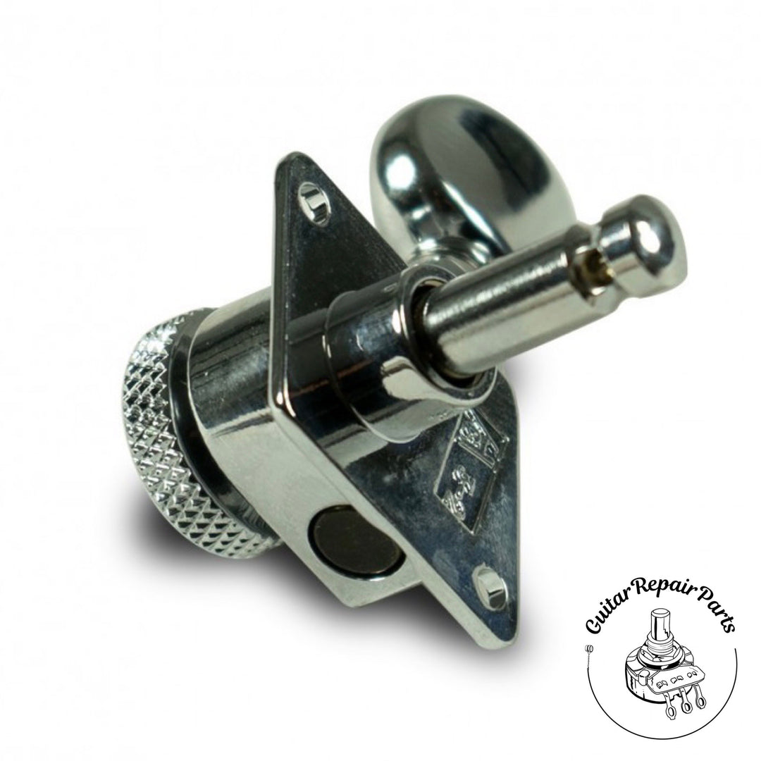 Kluson KRFL-6BX-C Revolution Locking Tuning Machines, F-Mount 6-In-Line - Chrome