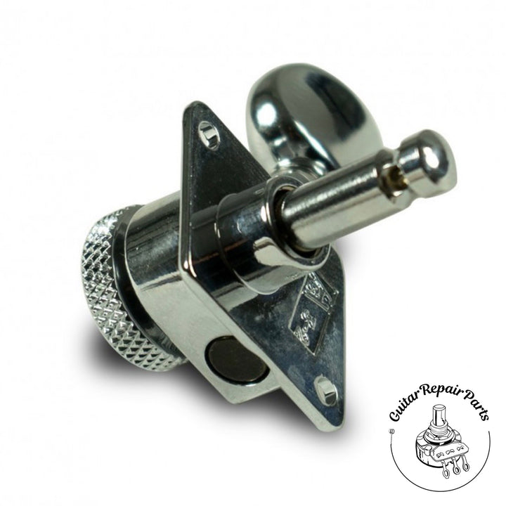 Kluson KRFL-6BX-C Revolution Locking Tuning Machines, F-Mount 6-In-Line - Chrome