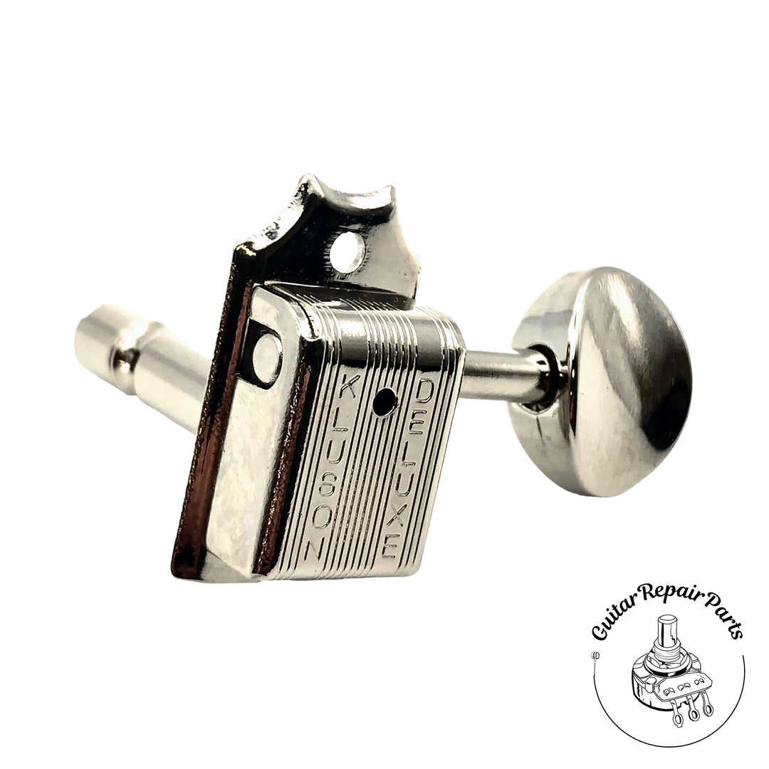 Kluson KDL-6B-NMDR Deluxe Series Locking Tuning Machines, 6-In-Line - Nickel