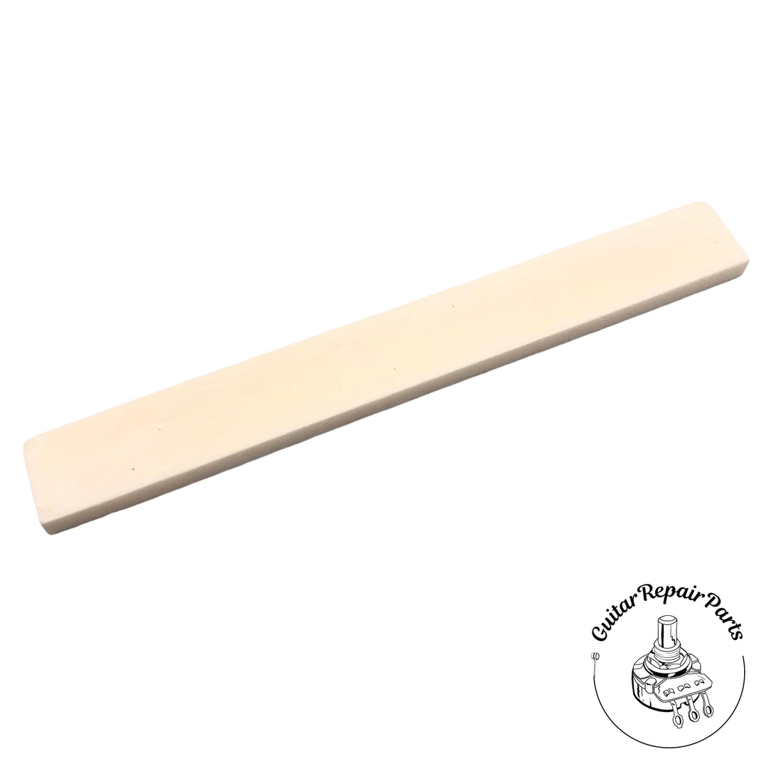 Bone Acoustic Guitar Saddle Blank, Long, 4.25" x .5" x .16" - Bleached Bone