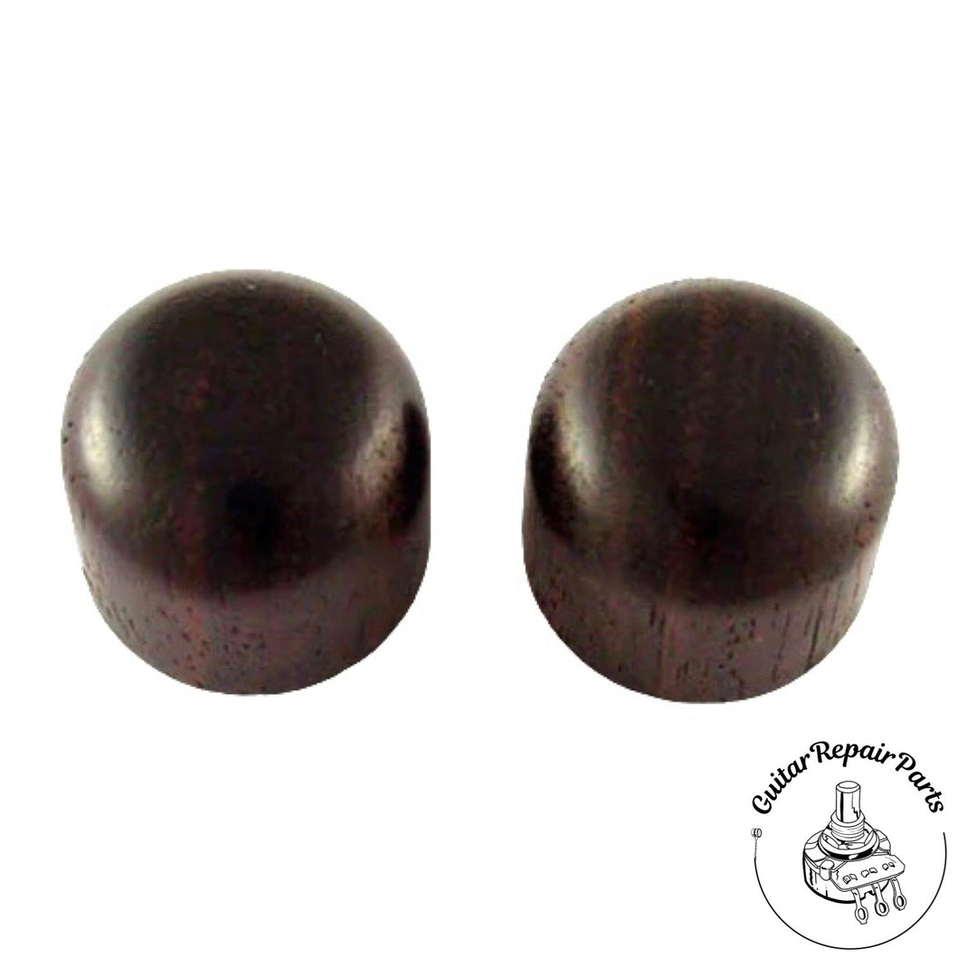 Wooden Barrel Knobs, Dome Top, w. Set Screw (2 pcs) - Rosewood