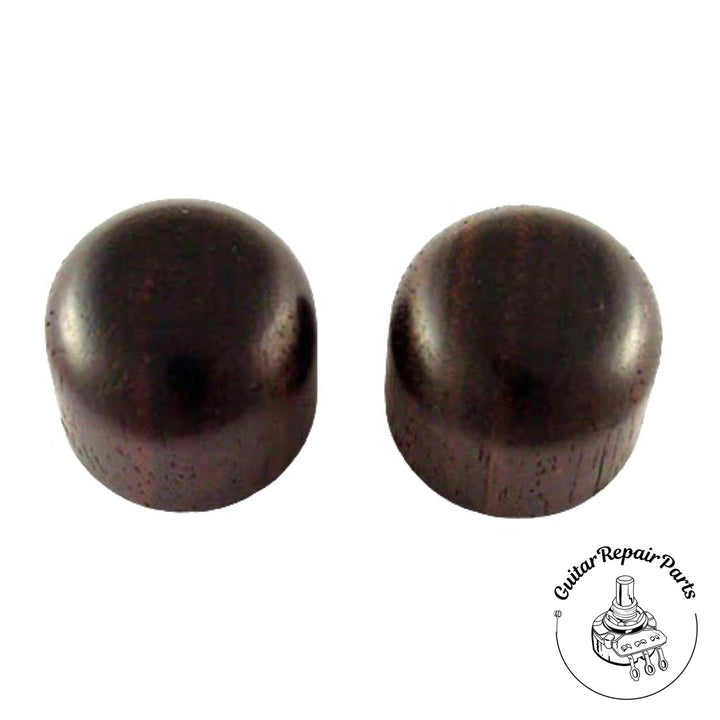 Wooden Barrel Knobs, Dome Top, w. Set Screw (2 pcs) - Rosewood