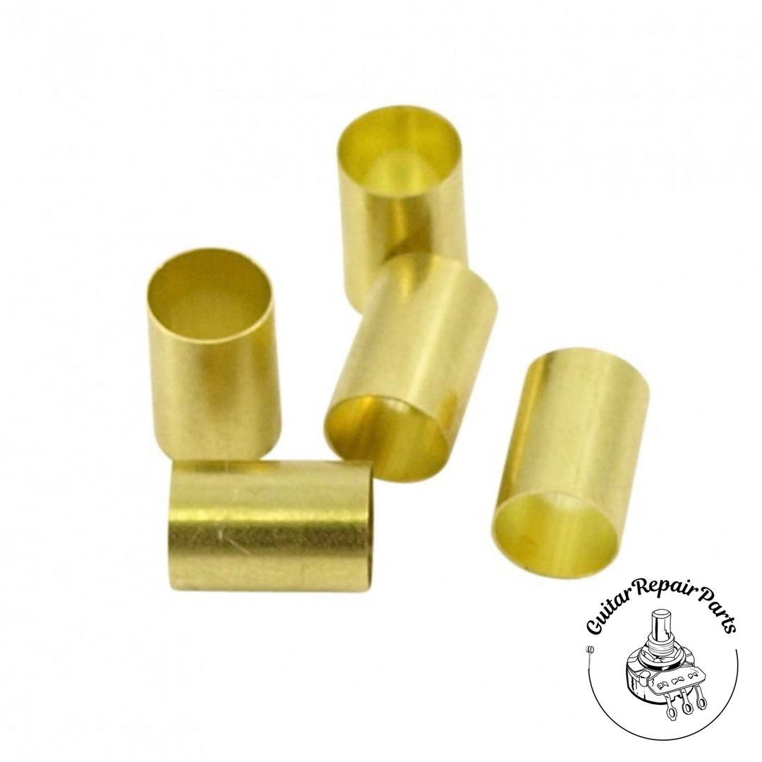Potentiometer Split-Shaft To Solid-Shaft Conversion Sleeves (5 pcs) - Brass
