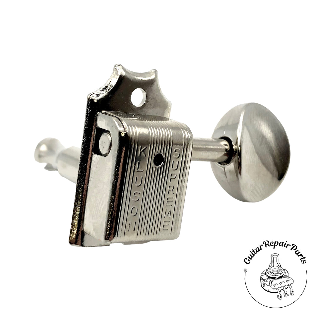 Kluson KTS-6BX-NM Supreme Tuning Machines, 6-In-Line, Staggered Post - Nickel