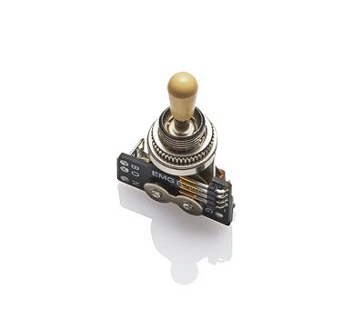EMG B289 Low Profile Solderless 3 Way Pickup Selector Toggle Switch - Ivory Tip