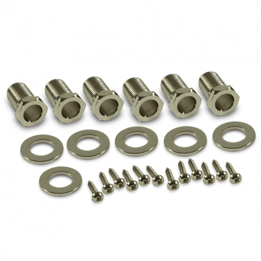 Kluson KVD-3-CPDR Vintage Diecast Tuning Machines, 3x3 Screw-in Bushing - Chrome / Plastic Oval