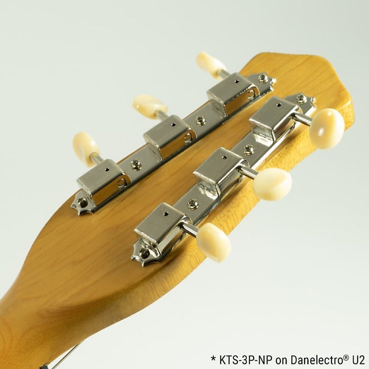 Kluson KTS-3P-NP Supreme Series Tuning Machines 3 On A Plate Nickel / Butterbean