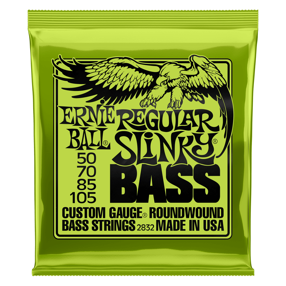 Ernie Ball P02832 Regular Slinky Nickel Wound Electric Bass Strings 50-105