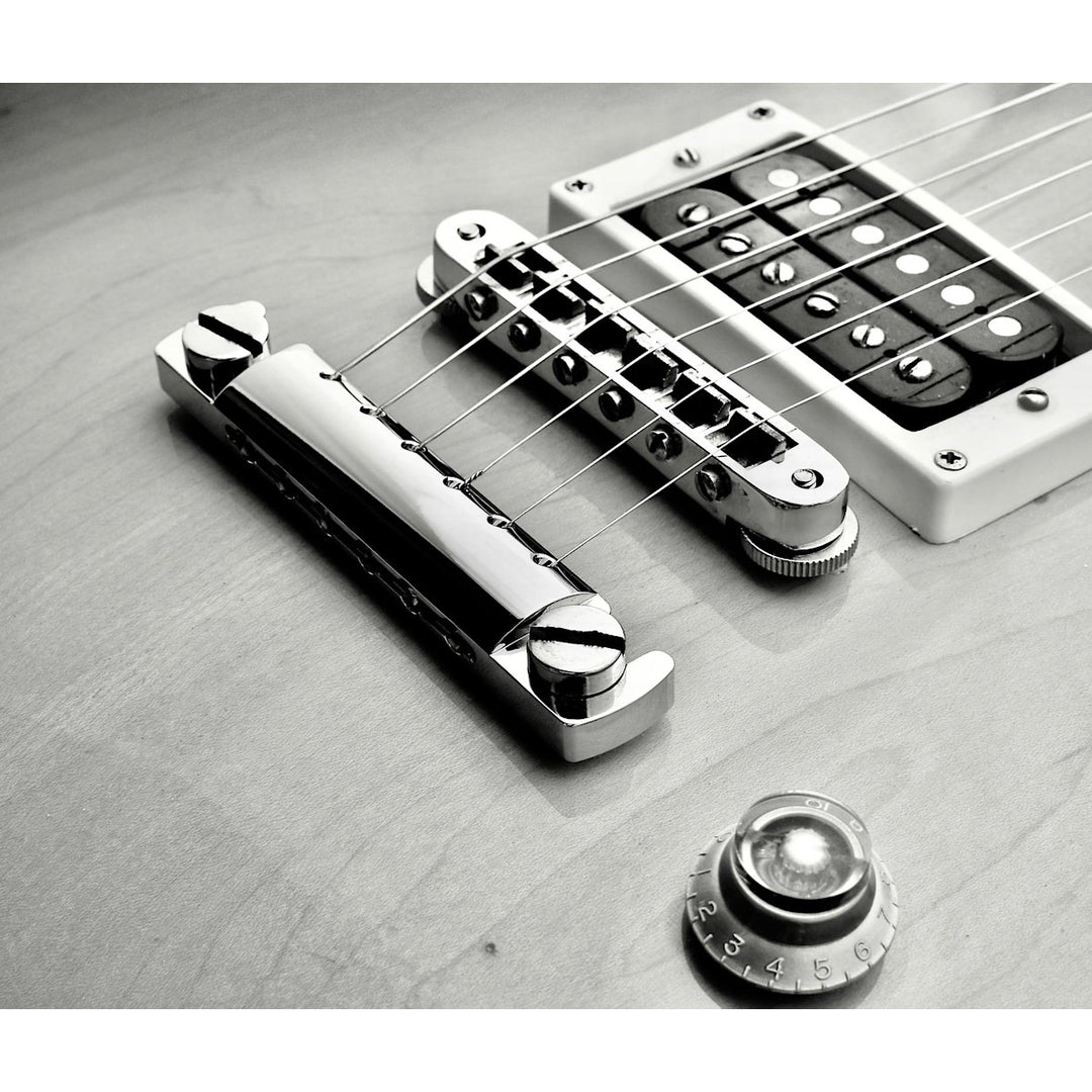 Lightning Guitars Reduced Break-Angle Non-Top-Wrap Stop Tailpiece - Nickel Gloss